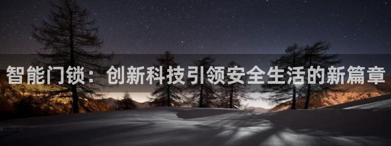 金年会介绍：智能门锁：创新科技引领安全生活的新篇章