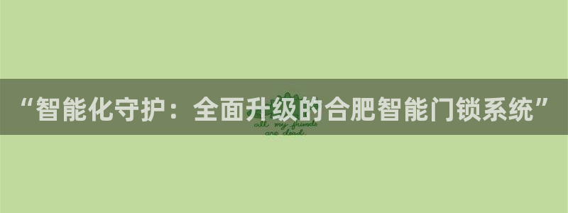 金年会网官网新版：“智能化守护：全面升级的合肥智能门锁系统”
