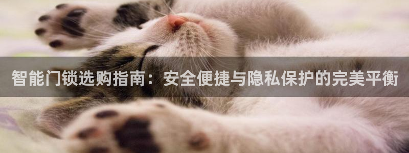 金年会投注官网：智能门锁选购指南：安全便捷与隐私保护的完美平