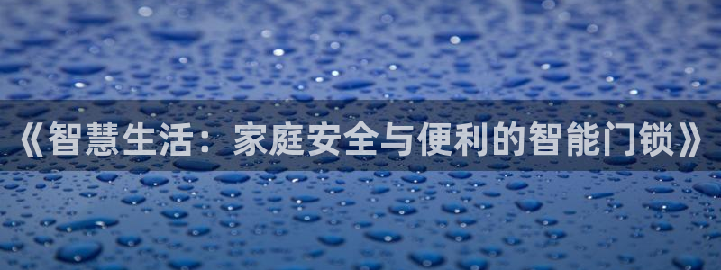 金年会官网app：《智慧生活：家庭安全与便利的智能门锁》