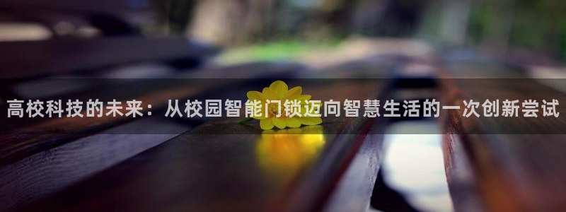 金年会安装：高校科技的未来：从校园智能门锁迈向智慧生活的一次