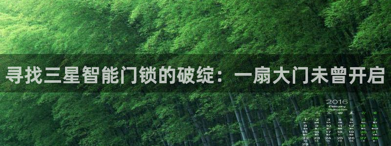 体育金年会：寻找三星智能门锁的破绽：一扇大门未曾开启