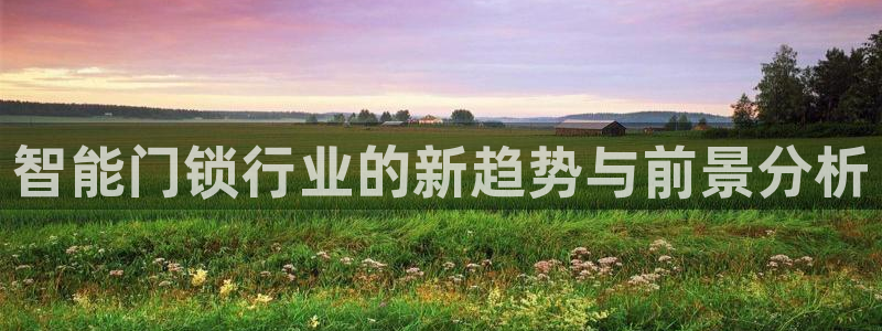 金年会网登录平台入口：智能门锁行业的新趋势与前景分析